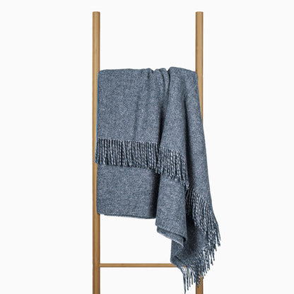 Cambridge Throw - 100% NZ Wool -  Navy