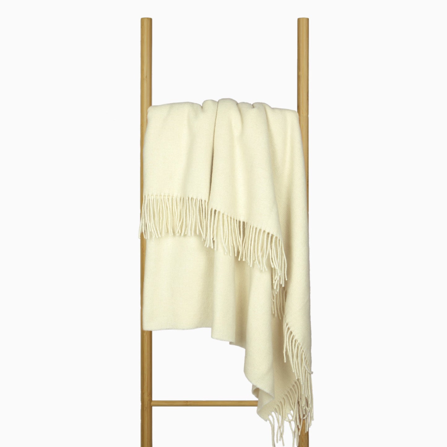 Oxford Throw - Merino Wool Blend - Ivory