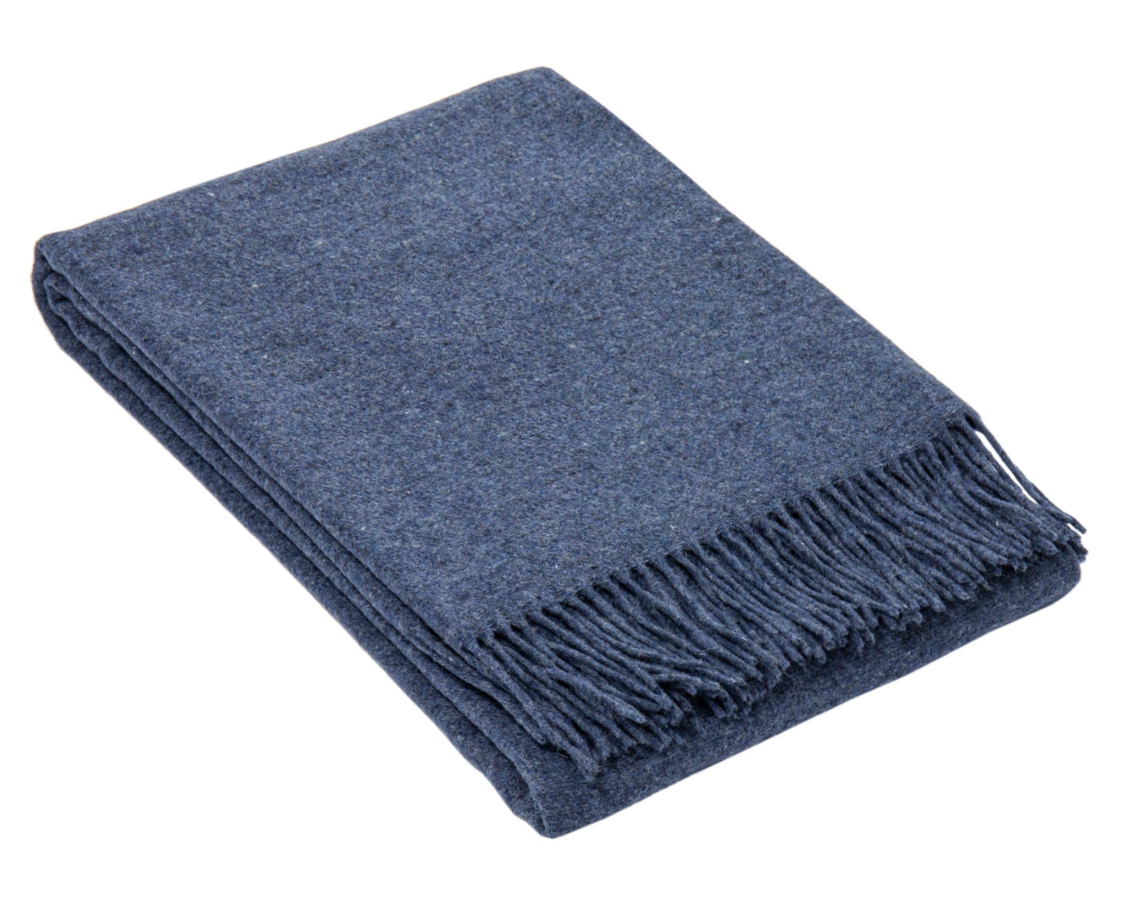 Oxford Throw - Merino Wool Blend - Navy