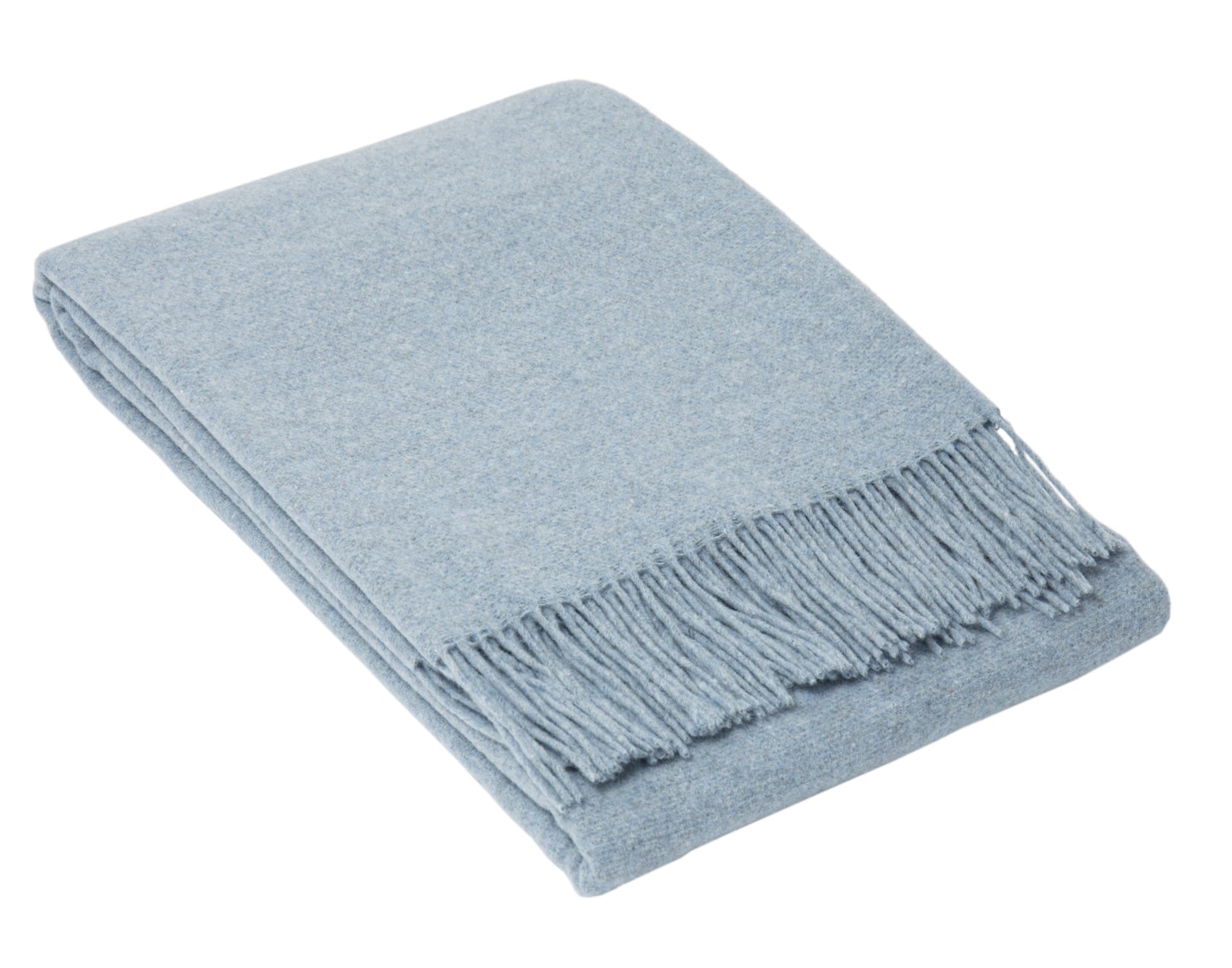 Oxford Throw - Merino Wool Blend - Sky Blue