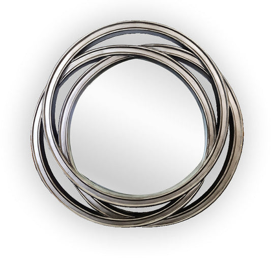 Trio Circle Mirror - Antique Silver 100cm x 100cm